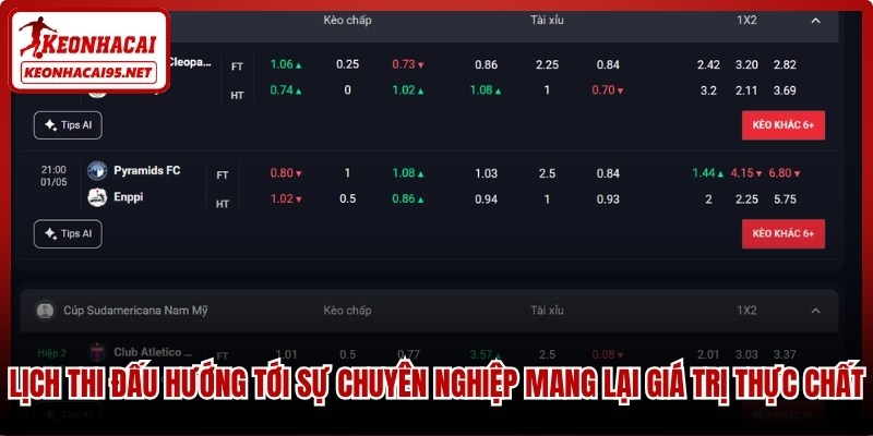 Lịch thi đấu hướng tới sự chuyên nghiệp mang lại giá trị thực chất