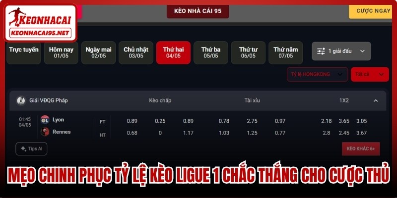 Mẹo chinh phục tỷ lệ kèo Ligue 1 chắc thắng cho cược thủ